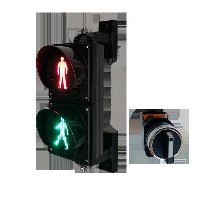 China Crossroad/Parking/Car Lift Manual Control 100mm Mini LED Traffic Light Red Green Pedestrian Signal Light Waterproof IP65 Traffic Control 3 Year Warranty for sale