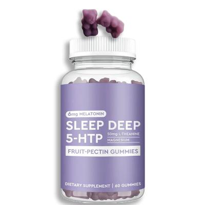 China Health Food OEM Sleep Gummies Melatonin Sleep 5-htp Gummies Vitamins Improve Deep Aid Well Sleeping Gummies for sale