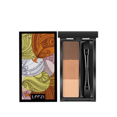 China Waterproof Hot Selling Eyebrow Kit Private Label Natural Eyebrow Powder Palette With Brush for sale