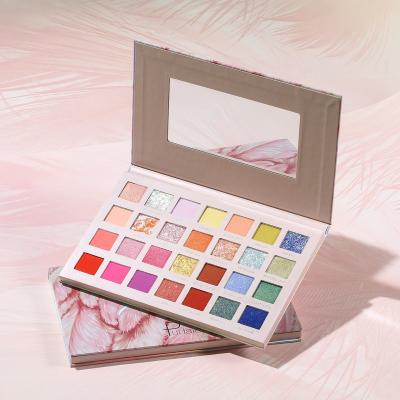 China Pudaier 28 Colors Waterproof Makeup Glitter Eyeshadow Palette Waterproof Wholesale Custom Seller for sale