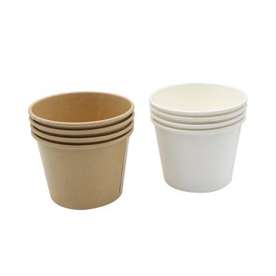 China 32oz Disposable Biodegradable Hot Paper Cup Ice Cream Paper Cup Soup Container Cup for sale