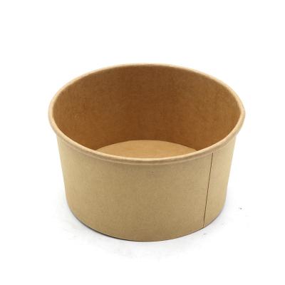 China Paper Minimalist Biodegradable Disposable Hot Soup Packaging Deep Bowls With Lid for sale