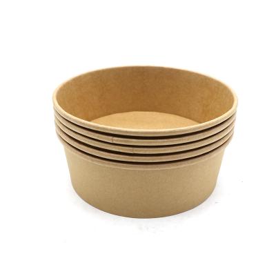 China Slarge Capacity Minimalist Fruit Bowl Wrapping Paper Disposable Soup Bowls For Fast Food for sale