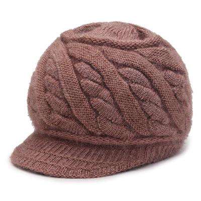 China Dome Middle-aged hat winter new fashion outdoor warm wool hat knitted hat mother grandmother old hat wholesale for sale