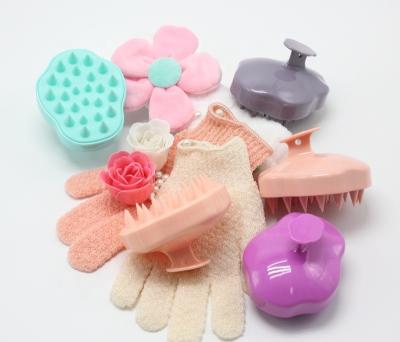 China Waterproof Wholesale  Plastic ABS Silicone Scalp Scrubber Brush  New Design Silicone Scalp Massage Brush  Portable Hair Shampoo Brush for sale