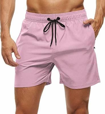 China Anti-Wrinkle Ready To Board Beach Panel Trunks Surfing Mesh Unlined Swimming Shorts For Men for sale