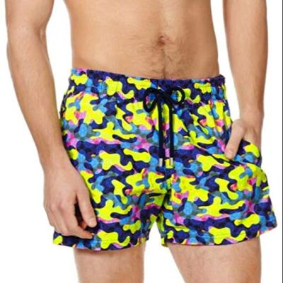 China Breathable Mens Boardshorts Swim Trunk Beach Shorts 4 Way Stretch Spandex Polyester for sale