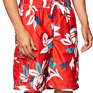 China 4 Way Custom Mens Stretch Breathable Printed Board Shorts Waterproof Beach Swim Trunks for sale