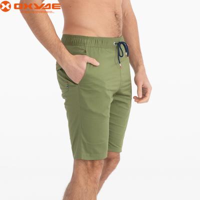 China Summer Solid Shorts Factory Made Experienced Viable For Mens Cotton Spandex Shorts Male Beach Pants Mens Drawstring Panel Shorts for sale