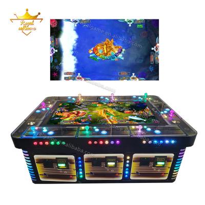 China Metal Cabinet Hot Selling Vgame Dragon Palace Software Fishing Game Machine 8player 55inch Gold Table for sale