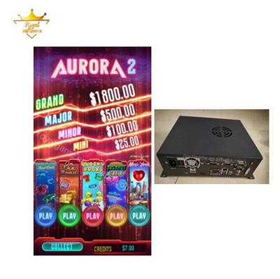 China Metal Vertical 43inch Elbow Jackpot Game Aurora 2 Skill Gambling Multi Board Slot Game Software For Sale for sale