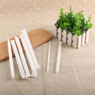 China 13*190mm Traditional PLA Straws Disposable Plastic Cup With Straw for sale