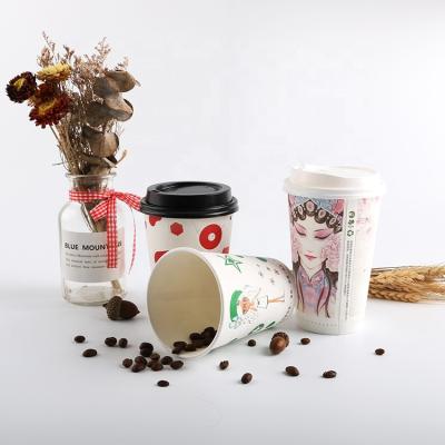 China New Style Disposable Gay Cup Hot Drink Use Cups 8oz Paper Cup for sale