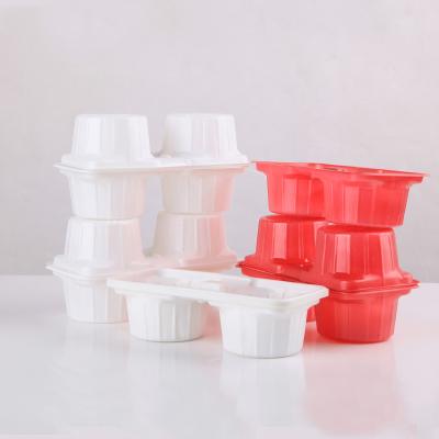 China China Disposable Sell Disposable 2 Cup Holder Coffee 3cups 4cups PP Cups for sale