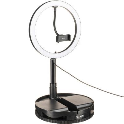 China Portable Ring Light Travel with Foldable Travel Ring Light Stand and Phone Holder Kit for sale