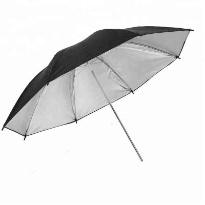 China Professional 36 Inch Black And Silver Reflector Umbrella For Photo And Video Shooting Studio Instant Lightweight UB02 for sale