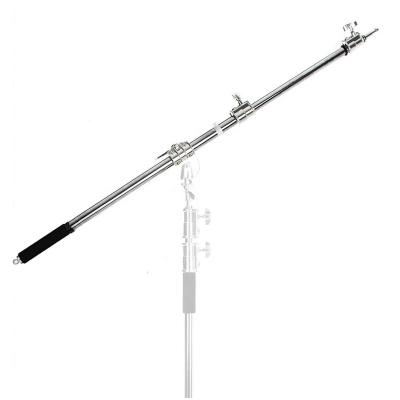 China Top Light Cross Arm Mini Boom Stainless Steel Studio Photo Studio Telescopic Boom Arm Stand Chrome Plated for sale