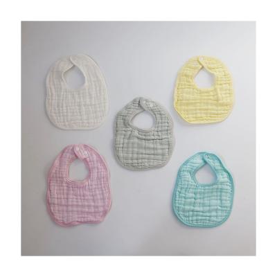 China New Arrivals Washable Good Quality Breathable Color 100% Pure Organic Cotton 8 Layer Baby Bibs for sale