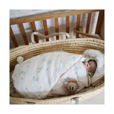 China Custom Made Warm Pure Cotton Gauze Baby Swaddle From Factory Directly Warm And Cozy Wholesale for sale