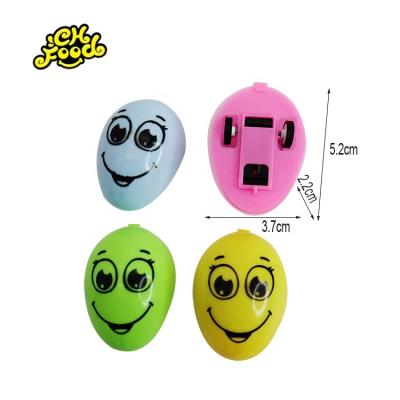 China Rubbing Toy Funny Smile Expression Egg Shape Pull Back Car Toys For Kid for sale