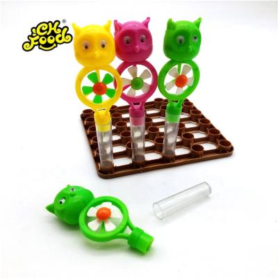 China Cartoon Toys Empty Candy Tube Container With Owl Shape Windmill Toys for sale