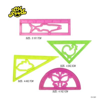 China Hot Selling Children's Toys Kids Toys Plastic Geometric Triangle Ruler Protractor Set Cheap Promotional Toys for sale