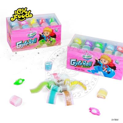 China Cartoon Toys Box Whistling Gyro Toy With Fruit Flavor Gummy Packing Muffin Candy for sale