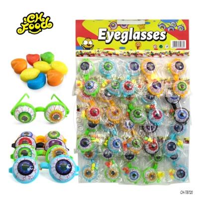 China Cartoon Toys Glasses Toy With Fruit Candy On Hang Board Halloween Party Style Blast Eyeball for sale