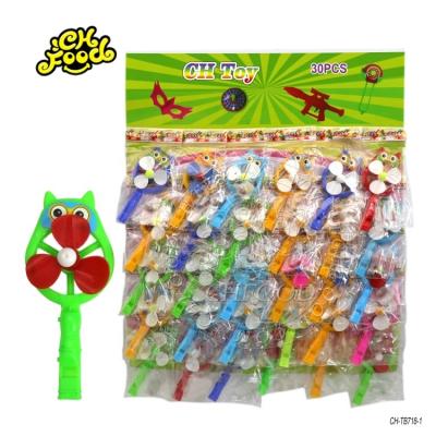 China Cartoon Toys Cheap Plastic Cute Cartoon Cat Shape Toy Fan With Animal Candy for sale