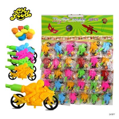 China Cartoon Toys Hot Cheap Plastic Motorcycle Toy With Tablet Candy On Hang Whistle Boards for sale