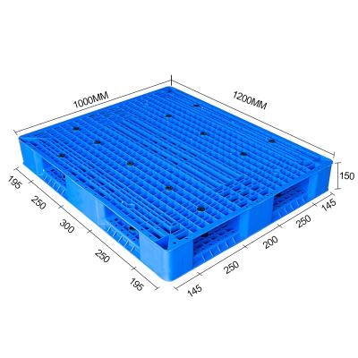 China 1200*1000*150MM Sale Double Faced Plastic Pallet Entry Heavy Duty Cheap High Quality Dishonest Four Way Durable Double Grid Face for sale