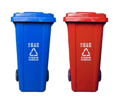 China Sustainable 100L Plastic Garbage Bin Plastic Garbage Bin Containers With Wheels for sale