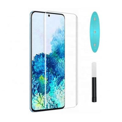 China Anti-scratch/Bubble Free/Full Glue Full Cover Screen Protector 3D UV Clear Tempered Glass For Samsung Galaxy S22 plus Ultra S22 Cell Phones for sale