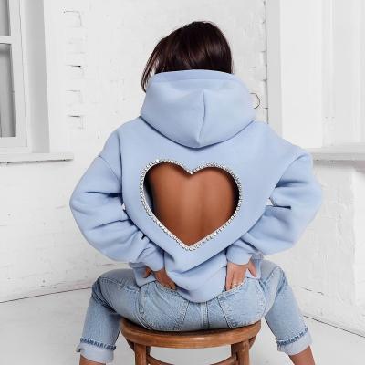 China Anti-wrinkle 2023 New Design Women's Casual Hoodies Long Sleeve Solid Lightweight Pullover Tops Loose Sweatshirt for sale