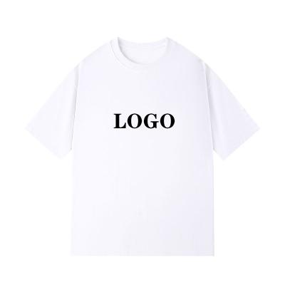 China Unisex Plain Oversized Cotton Drop Shoulder Anti-Wrinkle 100% Screen Print Plain Heavy Custom T-shirts Mens T-shirt for sale