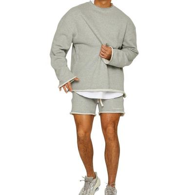 China 2023 Running Jogger Shirt Shorts QUICK DRY Set Loose Oversized Cotton Men's Breathable Two-Piece Tracksuit for sale