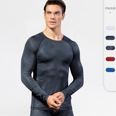 China Breathable Moisture Wicking Performance Workout Mens Long Sleeve T-Shirt For Outdoor Active Athletic Crew Top for sale