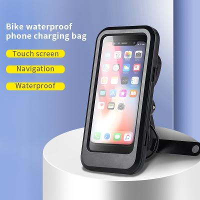 China Motorcycle Adjustable Adjustable Handlebar Bag Waterproof 360 Degree Rotation Touch Screen Bike Phone Holder Mount for sale