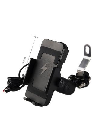 China Motorcycle Charger Phone Mount 10W Metal Accessories Waterproof Wireless Motorcycle Waterproof Charger Phone Holder for sale