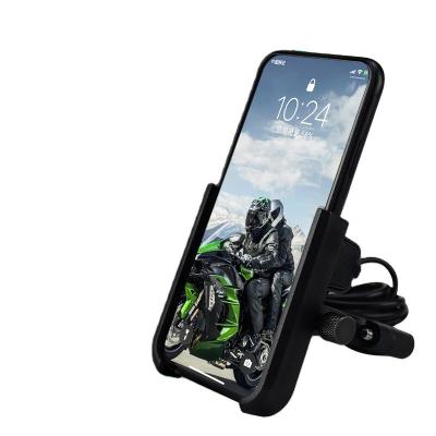 China Adjustable Aluminum Alloy Mobile Phone Holder Bike Motorcycle Mobile Phone Holder Motorcycle Holder Phone Charger for sale