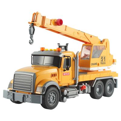 China Eco-friendly Material Air Pressure Lifing Boom Light Music Friction Toy Vehicle ,2023 New Arrivals Children Plastic Toys Engineering Crane Car Model for sale