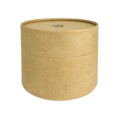 China Large Size Biodegradable Custom Kraft Cylinder Paper Cosmetics Container Packaging Tubes for sale