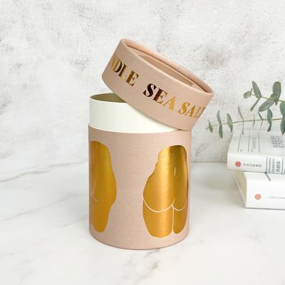 China 2021 Biodegradable Customized Color Gold Foil Clothing Paper Jar Packaging for sale