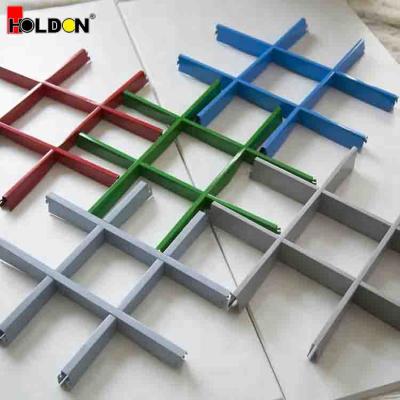 China Artistic Open Cell Partition Ceilings Suspended Ceiling Grid Aluminum Linear Ceiling for sale