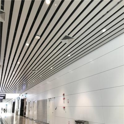 China Perforated Ceilings White Powder Coated Aluminum Strip Ceiling Aluminum False Ceiling For Airport for sale