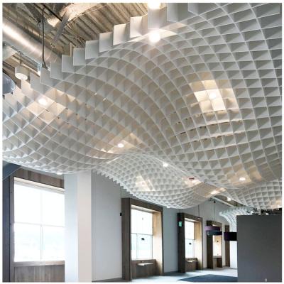 China Artistic Ceilings Powder Cladding For Exterior Spring Canton Aluminum Perforated Ceiling Just Tiles Grid Panels for sale