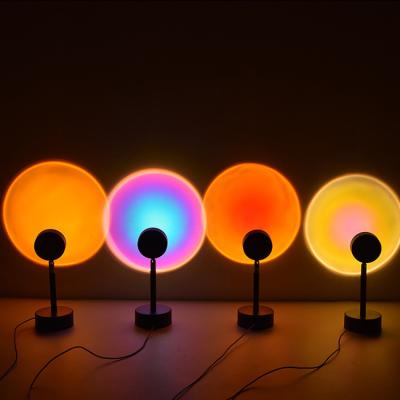 China 2021 New Sun Rainbow Sunset Projection Floor Lamp Modern Light Room Led Light Lamp For Hotel Home Decoration for sale