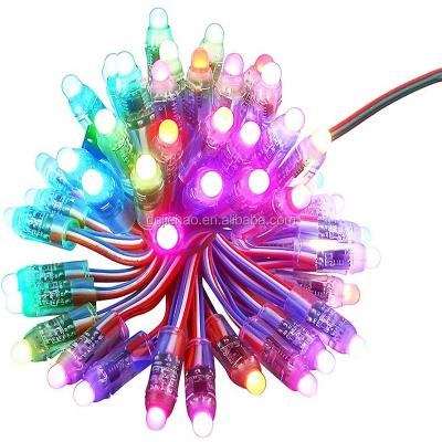 China Holiday Decoration Hot Sales Color Round Ucs1903 Ws2811 Led String Light 12mm WS2811 Spread 3 Wire Pixel Led Light For Christmas Decoration for sale