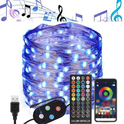 China CUSTOM Sync To Music With IR Remote (65.6FT) 20meters RGB LED String Lights Color Changing APP Controlled Christmas String Light for sale