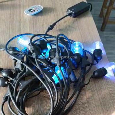 China Chaste Christmas Decoration S14 RGB WW Led Lighter String RF Voice Control Light Bulb Dancing To Music for sale